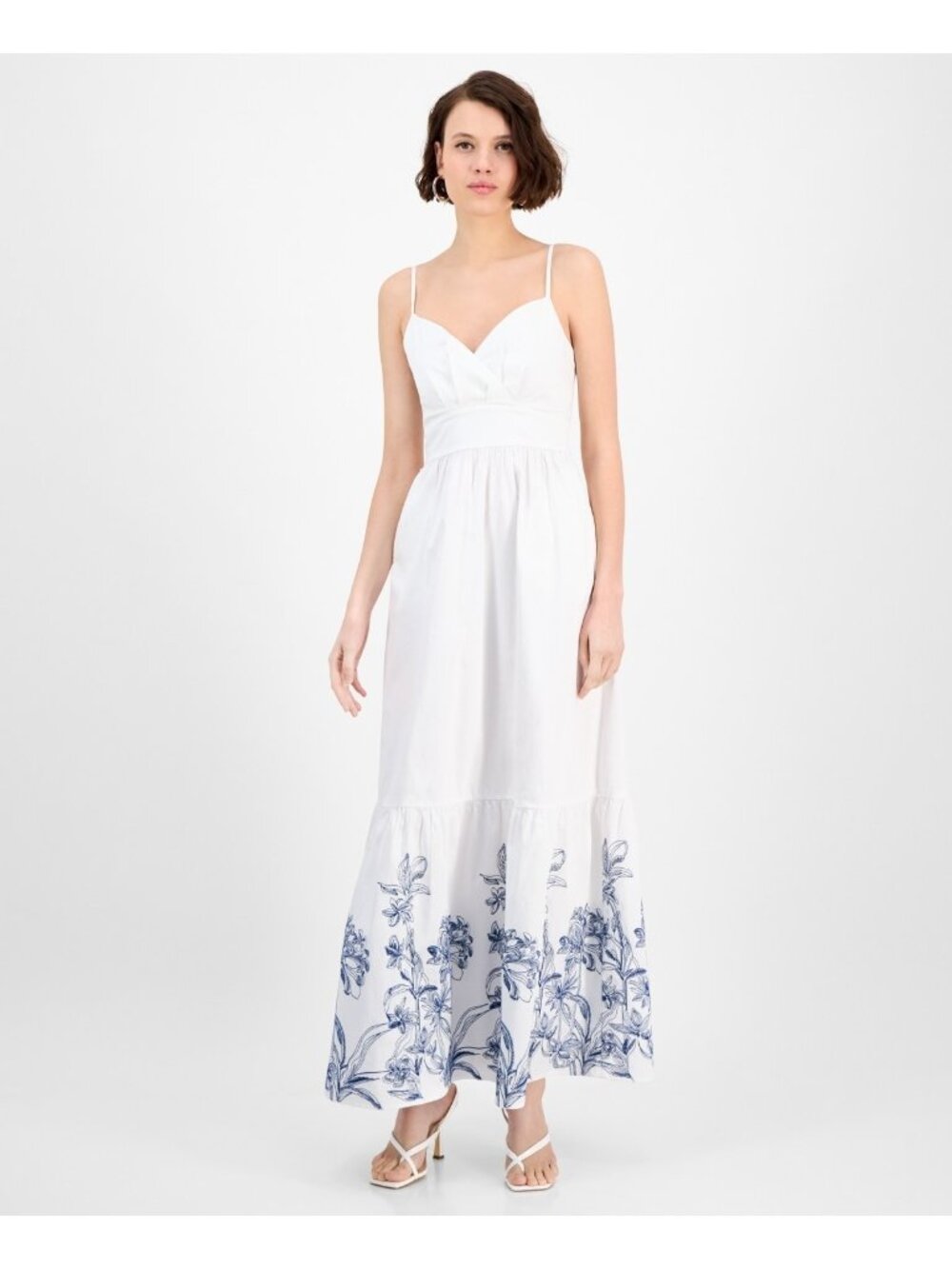 GUESS Women's Blanche Maxi Dress White Size XL MSRP $178
